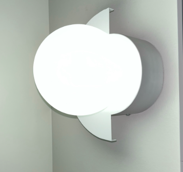 Modern Minimalist Wall Light | Semi-Circular Coloured Glass Sconce with Single Bulb