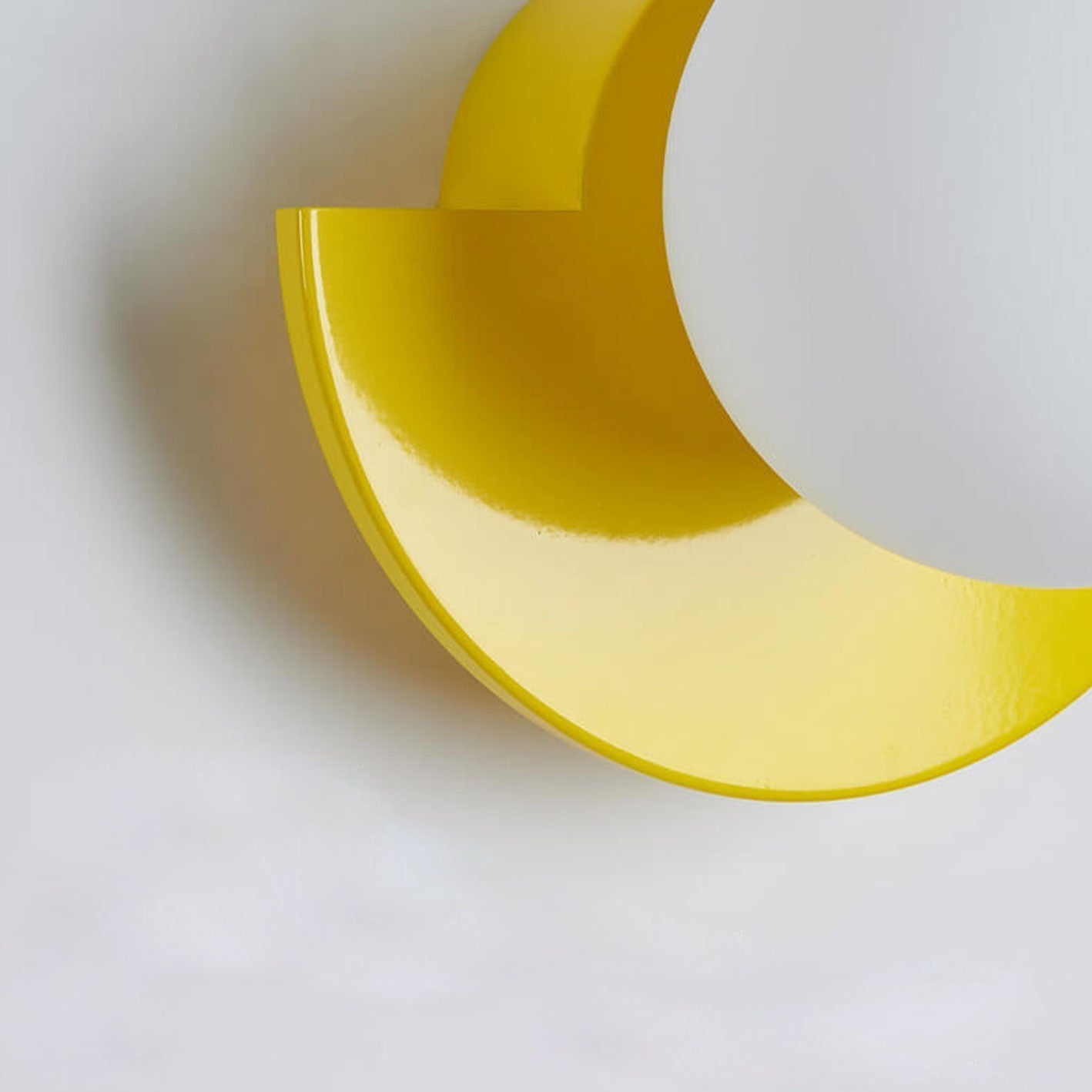 Modern Minimalist Wall Light | Semi-Circular Coloured Glass Sconce with Single Bulb