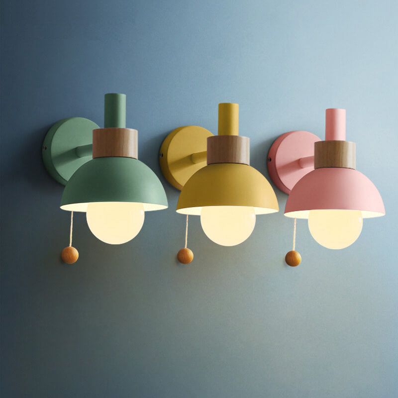 Nordic Macaron Wall Light | Elegant Single-Globe Lamp