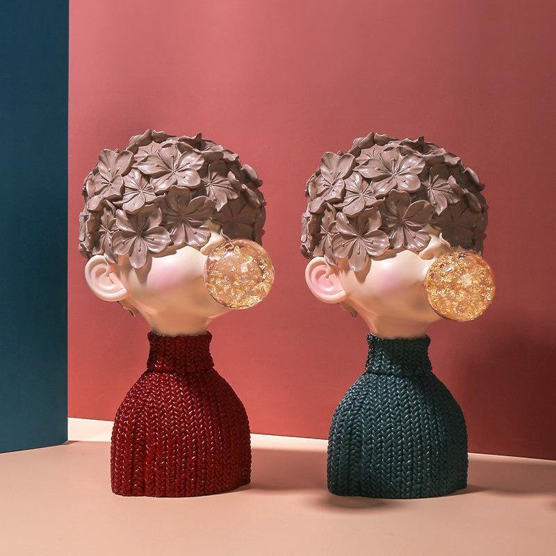 Modern Resin Boy Sculpture | Stylish Home Décor Accent