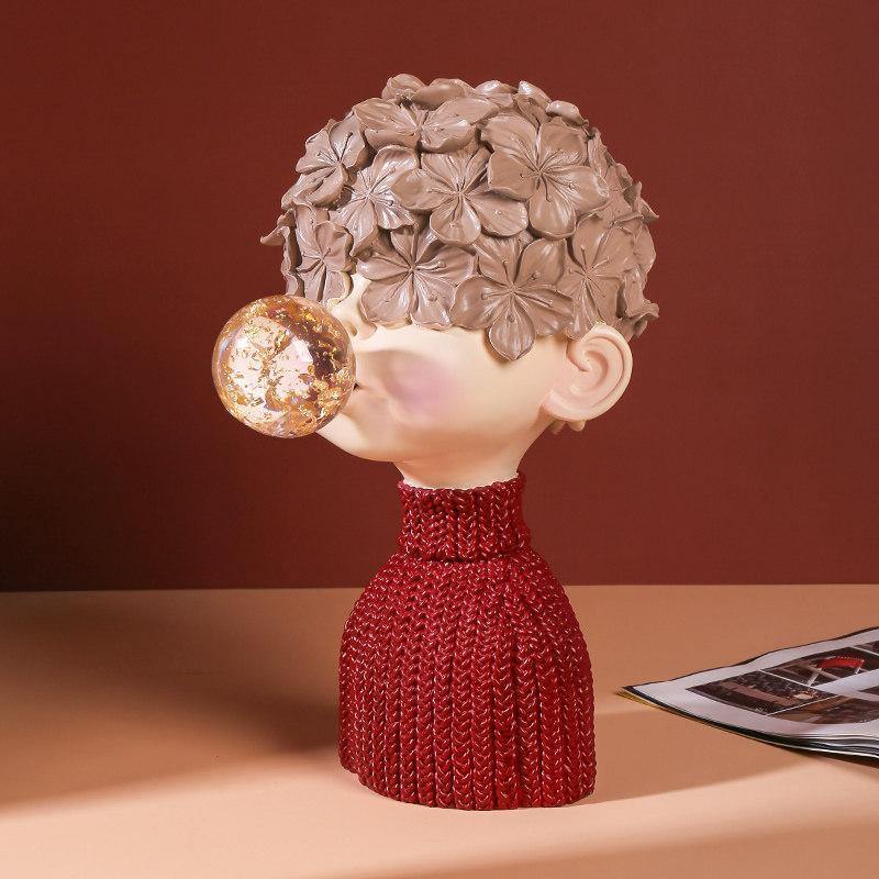 Modern Resin Boy Sculpture | Stylish Home Décor Accent