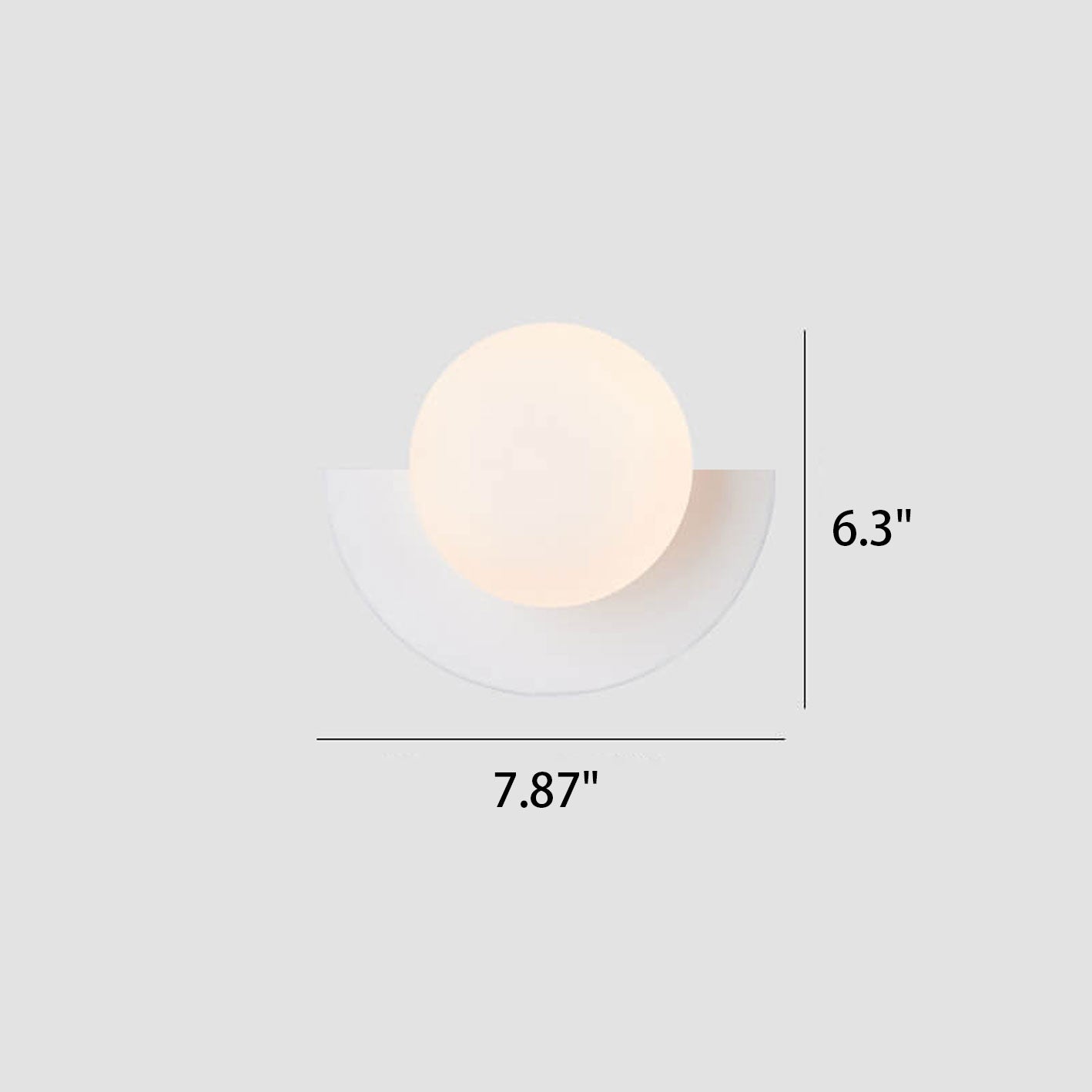 Modern Minimalist Wall Light | Semi-Circular Coloured Glass Sconce with Single Bulb