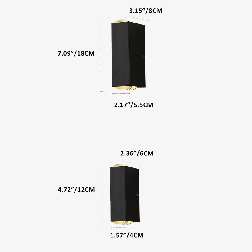 Modern Outdoor Wall Light | Waterproof LED Rectangle Lamp